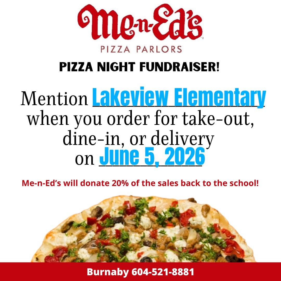 Grade 7 Fundraiser @ Me n Ed's Pizza
